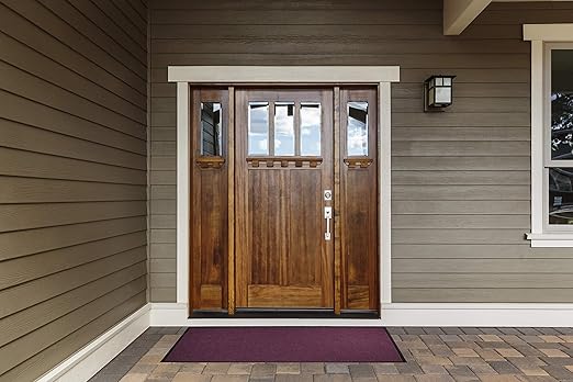 WaterHog Diamond | Commercial-Grade Entrance Mat with Rubber Border – Indoor/Outdoor, Quick Drying, Stain Resistant Door Mat (Medium Brown, 3' x 4')