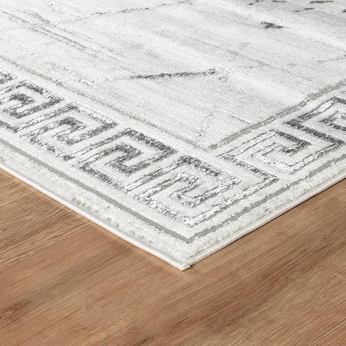 GLORY RUGS Area Rugs Marble 2x7 Cream Gray Carpet Modern Abstract Rug Living Room Dining Bedroom Rug