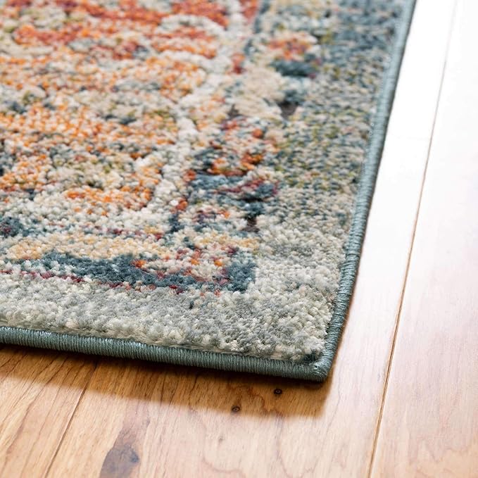 Unique Loom Isabella Collection Area Rug - Rossellini (6' 1" x 9' Rectangle, Rust Red/ Beige)
