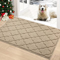 Timo Indoor Door Mat, Front Door Rug 32"x 48" Rubber Backing Non Slip Absorbent Doormat, Resist Dirt Indoor Mats for Front Door Entry, Machine Washable Low-Profile Entry Rug, Beige