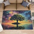 2x3 Tree of Life Rugs for Entryway - Galaxy Tree Small Area Rugs, Dreamlike Starry Sky Laundry Room Carpet Non Slip Accent Throw Rug for Bathroom Kitchen Sink Front Door