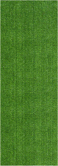 Ottomanson Artificial Grass Outdoor Runner Rug 2'7" x 10' – Waterproof Astro Turf with Drainage Holes – Patio & Lawn Decoration, Easy-Clean Dog Grass Mat