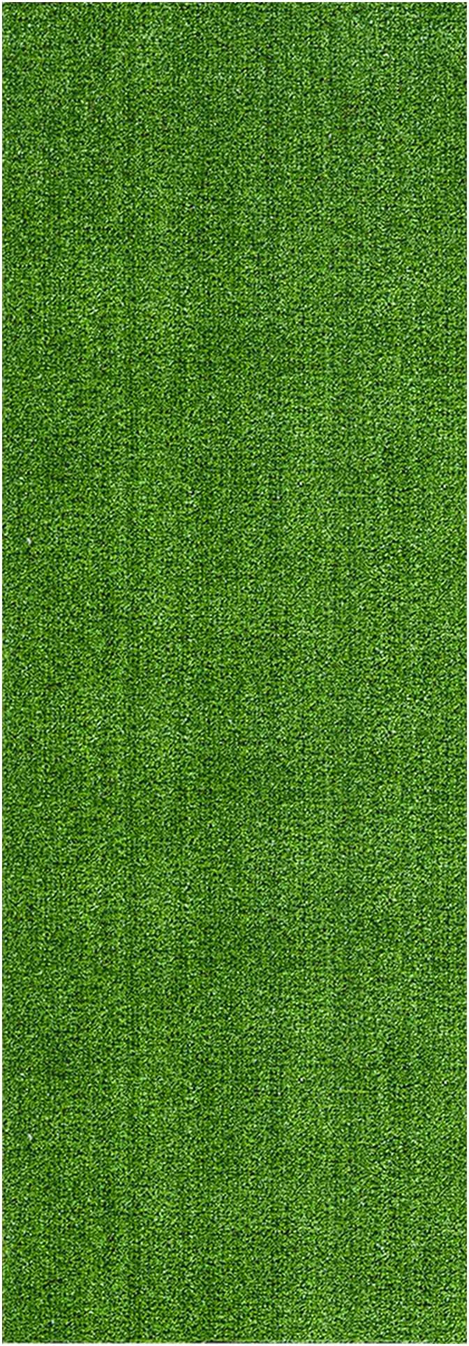 Ottomanson Artificial Grass Turf 2'7" x 7' Indoor Outdoor Faux Grass Rug with Drainage Holes, Customizable with Extra Long Size Options, Perfect for Patio Lawn Balcony Weddings Photoshoot Backdrop