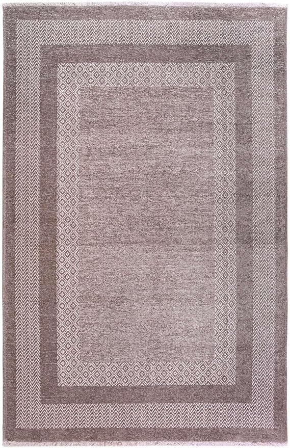 Alfa Rich 3x10 Light Gray Washable Area Rugs for Living Room Hallway Kitchen Cotton Decor Runner Rug