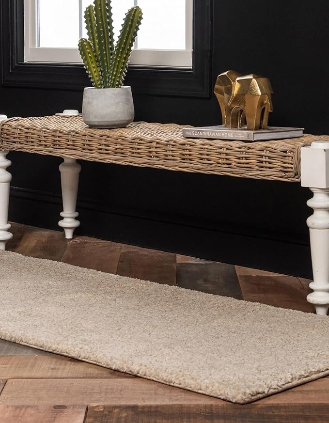 Unique Loom Solo Collection Area Rug - Calabasas (2' 2" x 8' Runner, Ivory)