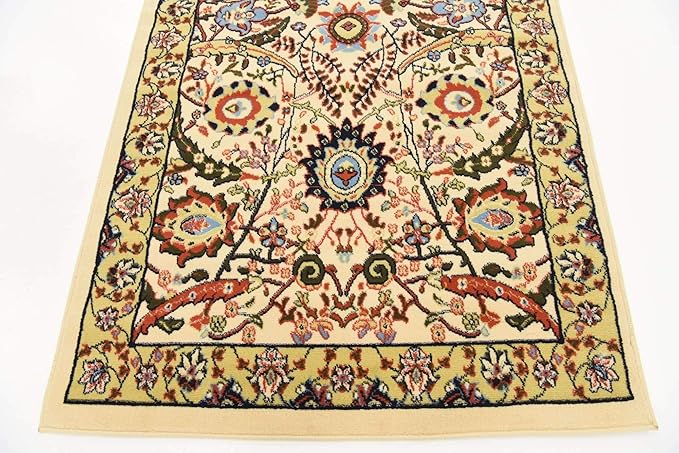 Unique Loom Espahan Collection Area Rug - Cape Cod (4' 1" x 6' 1" Rectangle, Cream/ Black)