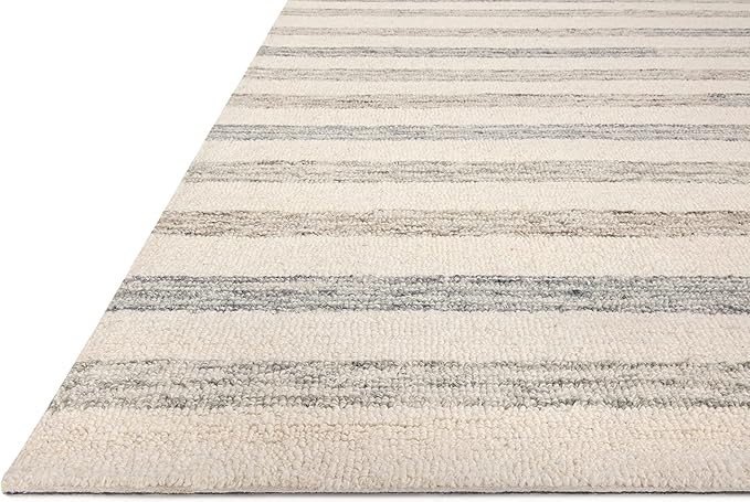 Loloi Chris Loves Julia Chris Collection CHR-05 Ivory/Slate 2'-6'' x 7'-6'', .50" Pile Height, Runner Rug