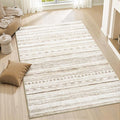 3x5 Area Rug Machine Washable Non Slip Rug Distressed Neutral Moroccan Boho Rug Ultra Soft Indoor Rugs for Bedroom Living Room Entryway Kitchen Foyer Bedside, Light Brown