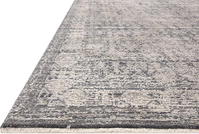 Loloi Amber Lewis Alie Collection ALE-03 Charcoal/Dove 9'-6'' x 13'-1'', .13'' Pile Height, Area Rug