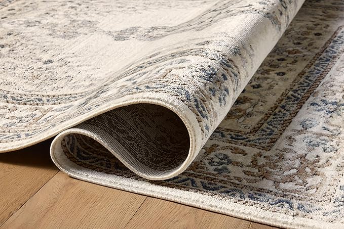 Loloi Teagan Collection TEA-02 Oatmeal/Ivory 2'-8" x 10'-6" Runner Rug, Large, Soft Neutral Rug, High-Traffic for Living Room, Bedroom, Home Office, Dining Area