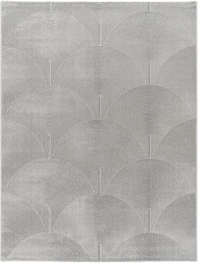 Paco Home Modern Area Rug with Minimalist Arched Lines in Neutral Grey, Size: 2'8" x 4'11"