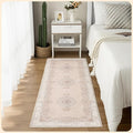 Istana Hallway Runner Rug 2x8 – Beige Entryway Rug -Silk's Soft Touch Runners for Hallways - Stylish Kitchen Runner Rug Non Slip