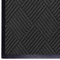 WaterHog Diamond | Commercial-Grade Entrance Mat with Rubber Border – Indoor/Outdoor, Quick Drying, Stain Resistant Door Mat (Charcoal, 3' x 10')