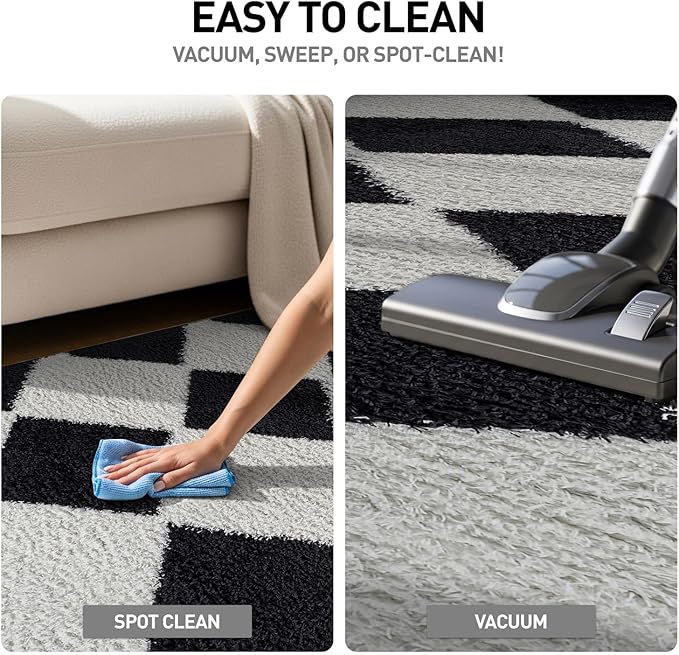 Rugshop Diamond Wave Pattern Shag Runner Rug Anthracite Dark Gray 2' 3" x 12' Great for Long Hallways, Open Entryways, Kitchens