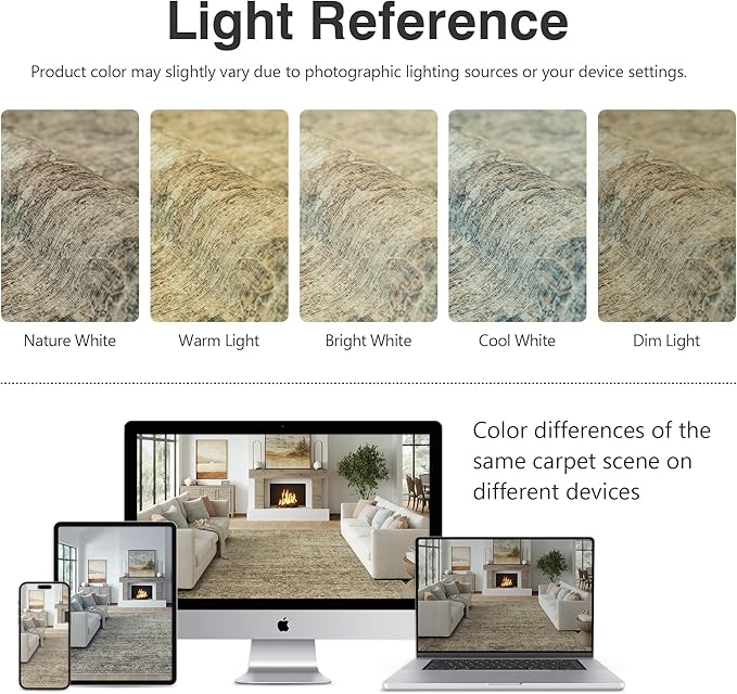 Fmfunctex 9x12 Washable Area Rug Brown Vintage Neutral Distressed Oriental Large Non Slip Carpet for Living Room Bedroom Soft Low Pile Indoor Mat Retro Throw Rug for Dining Room Kitchen Office Nursery
