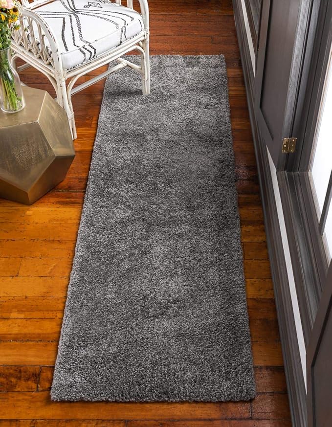 Unique Loom Solo Collection Area Rug - Calabasas (2' 2" x 6' 7" Runner, Gray)