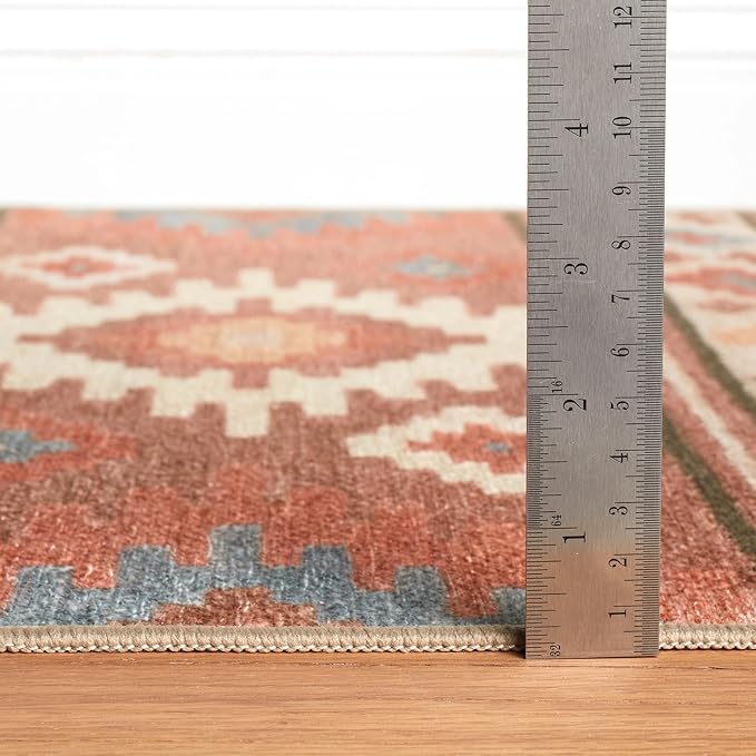 Dash & Albert Canyon Natural Machine Washable Rug, 5 X 8 Feet, Natural Geometric Pattern - Premium Luxury Hotel Quality Soft Breathable Hypoallergenic Machine Washable Easy Care All Season
