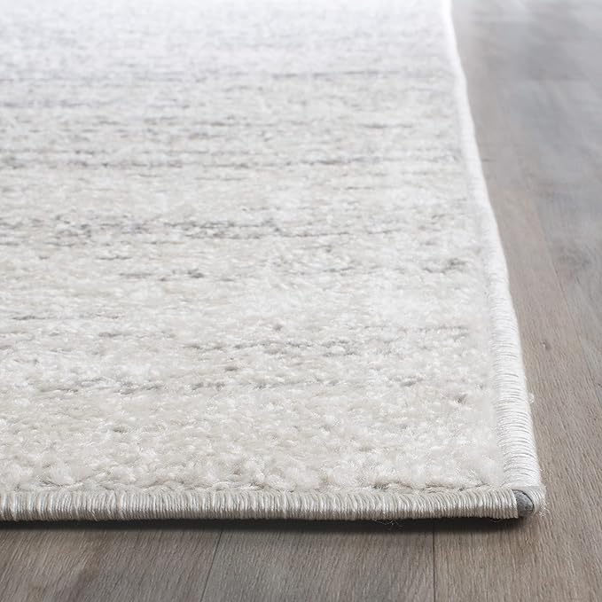SAFAVIEH Adirondack Collection Runner Rug - 2' x 10', Ivory & Silver, Modern Ombre Design, Non Shedding & Easy to Clean, Ideal for Hallway, Foyer, Kitchen, Entryway, Bedroom (ADR113B)