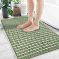 Braided Bath Mat,Boho Small Bathroom Rugs Non Slip Washable Super Absorbent Quick Dry Farmhouse Bathroom,Bedroom Decor,17"x24"Sage Green
