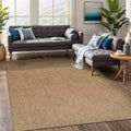 Beverly Rug Easy Jute Checkered Squared Rug 4x6 Washable Durable Indoor Outdoor Area Rugs for Living Dining Room Patio Office Stain Resistant Non Shedding Casual Indoor Outside Carpet 4 x 6 Natural