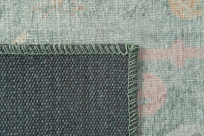 Revival Rugs Nimbus 6'x9' Zero-Shedding Area Rug for Living Room Bedroom - Oeko-TEX Certified, Low Pile, Spot Clean, Confetti, Mint Green