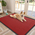 OLANLY Front Door Mat Indoor Outdoor Entrance, Waterproof Heavy Duty Doormat, Fade Resistant, Low Profile, Easy Clean Patio Porch Welcome Floor Mats for Entry, 47x32, Red