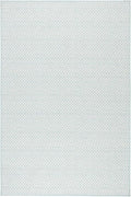 Dash & Albert Herringbone Navy Machine Washable Rug, 7.5 X 9.5 Feet, Blue Geometric Pattern