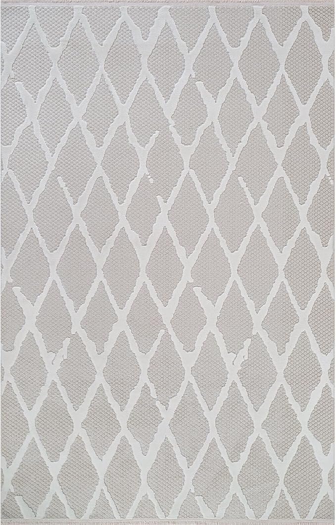 Modern Indoor Rug Diamond 5x7 Area Rugs for Living Room Luxury Kitchen Bedroom Durable Soft Geometric Durable Low and High Pile Stain Resistant Non Shedding Area Carpet 5x7