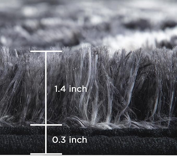 Andency Soft Area Rugs for Living Room Bedroom, 4x6 Fluffy Shaggy Bedside Rug, Non-Slip Large Shag Fuzzy Plush Carpets for Bedroom Kids Dorm Nursery Home Decor Aesthetic, Tie-Dyed White Black
