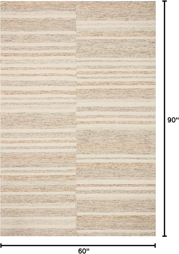 Loloi Chris Loves Julia Chris Collection CHR-03 Ivory/Clay 5'-0'' x 7'-6'', .50" Pile Height, Area Rug