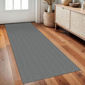 2x5 Ft Runner Rug Washable Runners for Hallways Kitchen Runner Rug with Rubber Backing Cotton Entryway Runner Indoor, Woven Floor Carpet for Hall Kitchen Bedroom, Charcoal Gray/Gray