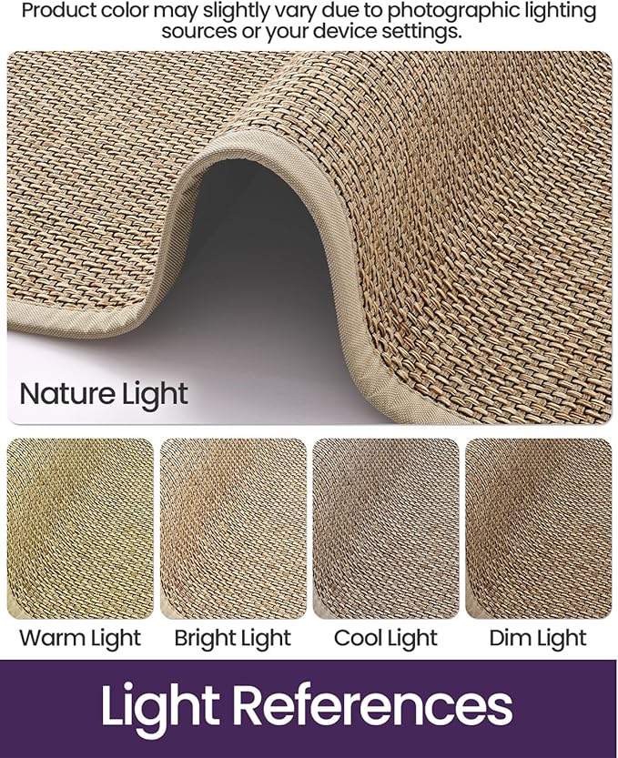 DEXI Ultra Thin Entryway Indoor Door Mat 24x36, Non Slip Rubber Backing Inside Entry Mat, Low Profile Easy Clean Dirt Trapper Doormat for Inside Entrance Patio, Beige