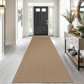 Braided Runner Rug 3x10 Ft Washable Runners for Hallways Non Slip Kitchen Runner Rug Cotton Long Entryway Runner Indoor, Woven Carpet for Hall Kitchen Entryway, Orange/Tan/Brown