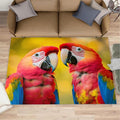Parrot Rugs for Bedroom - 6x9 Area Rug - Cute Parrot Rugs for Living Room, Colorful 3D Animal Rug, Non-Slip Washable Home Decor Carpet