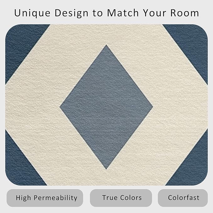 Geometric Rug Small, Washable 2x3 Throw Rug for Entryway, Modern Abstract Patterned Indoor Door Mat, Geometric Decor for Home, Bedroom, Soft Non Slip Thin Design FER92