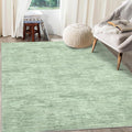 RUGSREAL Bedroom Area Rug 4x6 Modern Abstract Area Rug Stain Resistant Small Living Room Rug Contemporary Dining Room Rug Non-Slip Solid Rug Aesthetic Accent Floor Carpet for Kitchen Office, Green