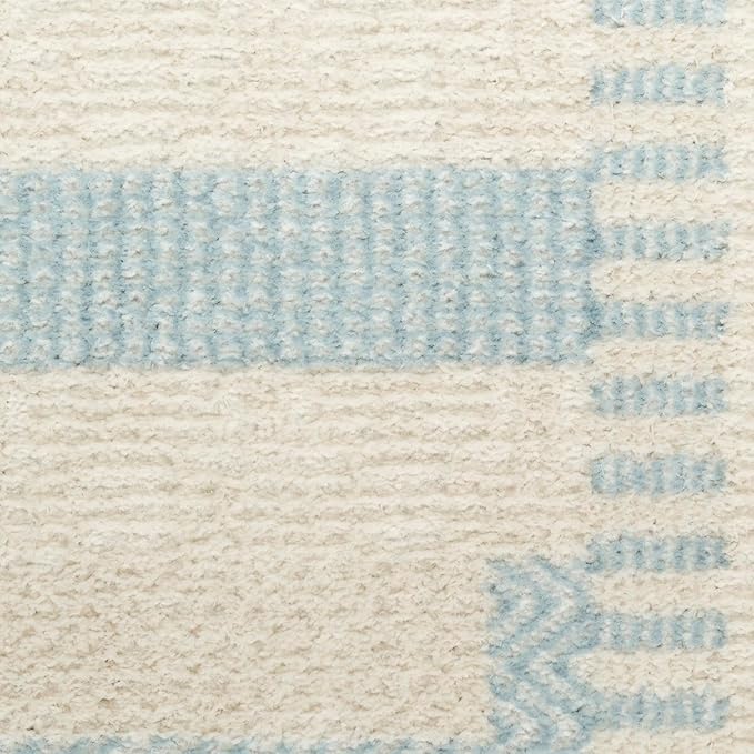 Nourison Home Nordic Ivory Blue 2' x 6' Area Rug - Easy Clean, Non Shedding, Bed Room, Living Room, Dining Room, Kitchen (6' Runner)