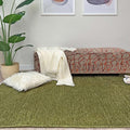 Alfa Rich 3x10 Green Washable Area Rugs for Living Room Hallway Kitchen Cotton Decor Solid Runner Rug