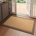 Front Door Mat 2'x3', Jute Like Non-Slip Indoor Mat Entrance, Woven Washable Doormat for Front Indoor Entryway, Brown