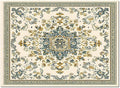 Bohemian Rectangular Area Rugs for Living Room Bedroom 3 x 5 ft Vintage Farmhouse Floral Pattern Non-Shedding Soft Low Pile Rug Non Slip Washable Rug for Nursery Entryway Playroom