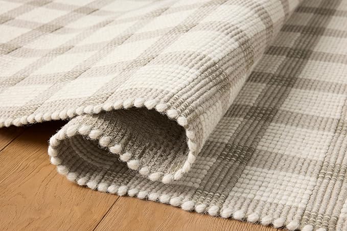 Loloi Magnolia Home by Joanna Gaines Ryder Collection RYD-02 Stone/Ivory 8'-6" x 11'-6" Area Rug