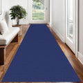 Braided Runner Rug 2.6x12 Ft Washable Runners for Hallways Kitchen Runner Rug Rubber Backed Cotton Extra Long Entryway Runner Indoor, Woven Carpet for Hall Entryway, Royal Blue/Navy