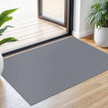 Small Area Rugs 2x3 Ft Washable Rugs for Entryway Non Slip Kitchen Mat Cotton Woven Door Mat Indoor Entrance Front Door Rugs for Foyer Bathroom Kitchen, Grey