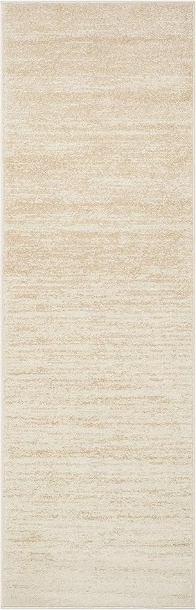 SAFAVIEH Adirondack Collection Runner Rug - 2'6" x 6', Champagne & Cream, Modern Ombre Design, Non Shedding & Easy to Clean, Ideal for Hallway, Foyer, Kitchen, Entryway, Bedroom (ADR113W)