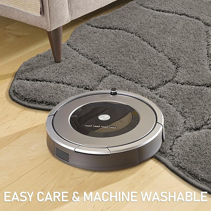 Large Dog Door Mat for Muddy Paws, 24x59 Absorbent Dirt Trapper Long Door Mat, Non-Slip Washable Mud Mat for Dogs, Polyester Microfiber Soft Pet Rug Mat for Entryway, Mud Dog Paws, Patio (Gray)