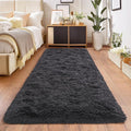 Fluffy Area Rugs for Living Room, Soft Shaggy Carpets for Living Room, Upgrade Anti-Slip Fuzzy Rugs for Kids' Room, Perfect Decor for Modern Home Charcoal 2x6 Feet