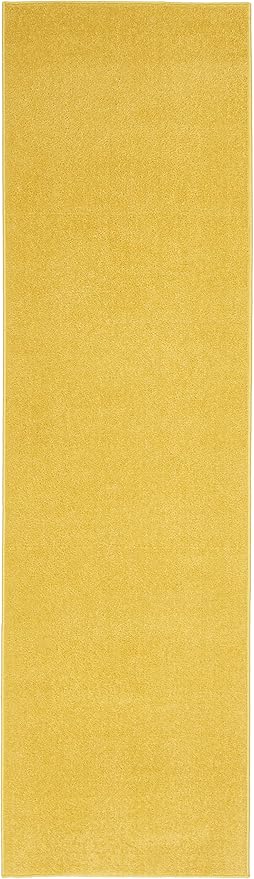 Nourison Home Nourison Essentials Yellow 2'2" x 7'6" Area Rug - Easy Clean, Non Shedding, Bed Room, Living Room, Dining Room, Kitchen (8' Runner)
