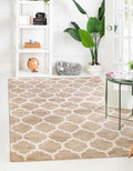Rugs.com Lattice Collection Rug – 9' x 12' Light Brown Medium Rug Perfect for Living Rooms, Large Dining Rooms, Open Floorplans