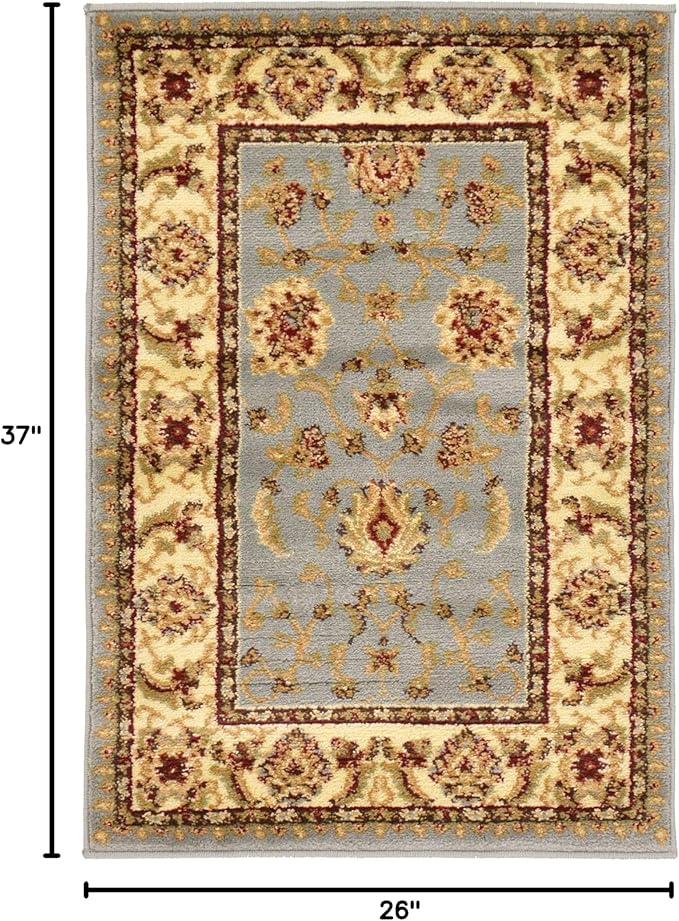 Unique Loom Voyage Collection Traditional Oriental Classic Intricate Design Area Rug (2' 2 x 3' 0 Rectangular, Light Blue/Gold)