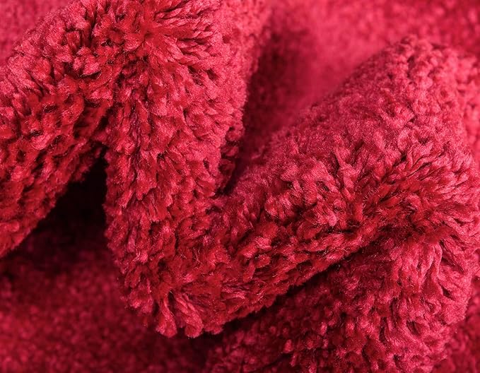 Unique Loom Solo Collection Area Rug - Calabasas (5' 3" x 7' 7" Rectangle, Red)